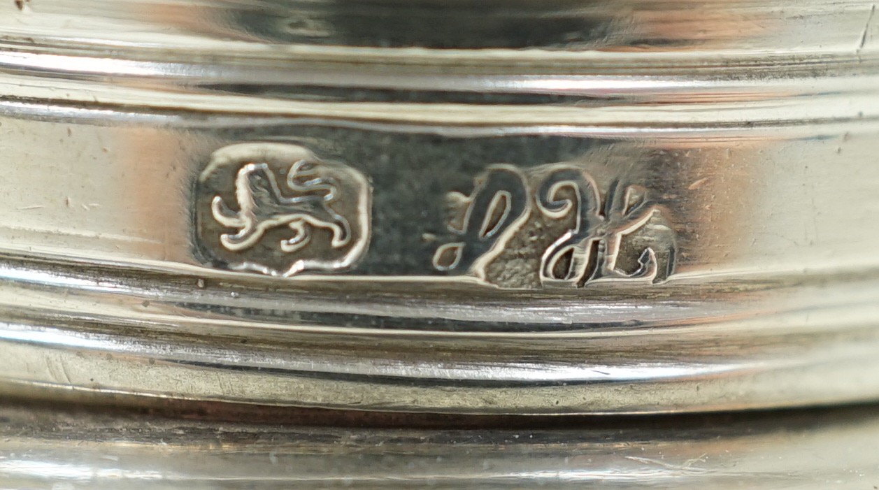 A George III silver wine funnel, by Hester Bateman